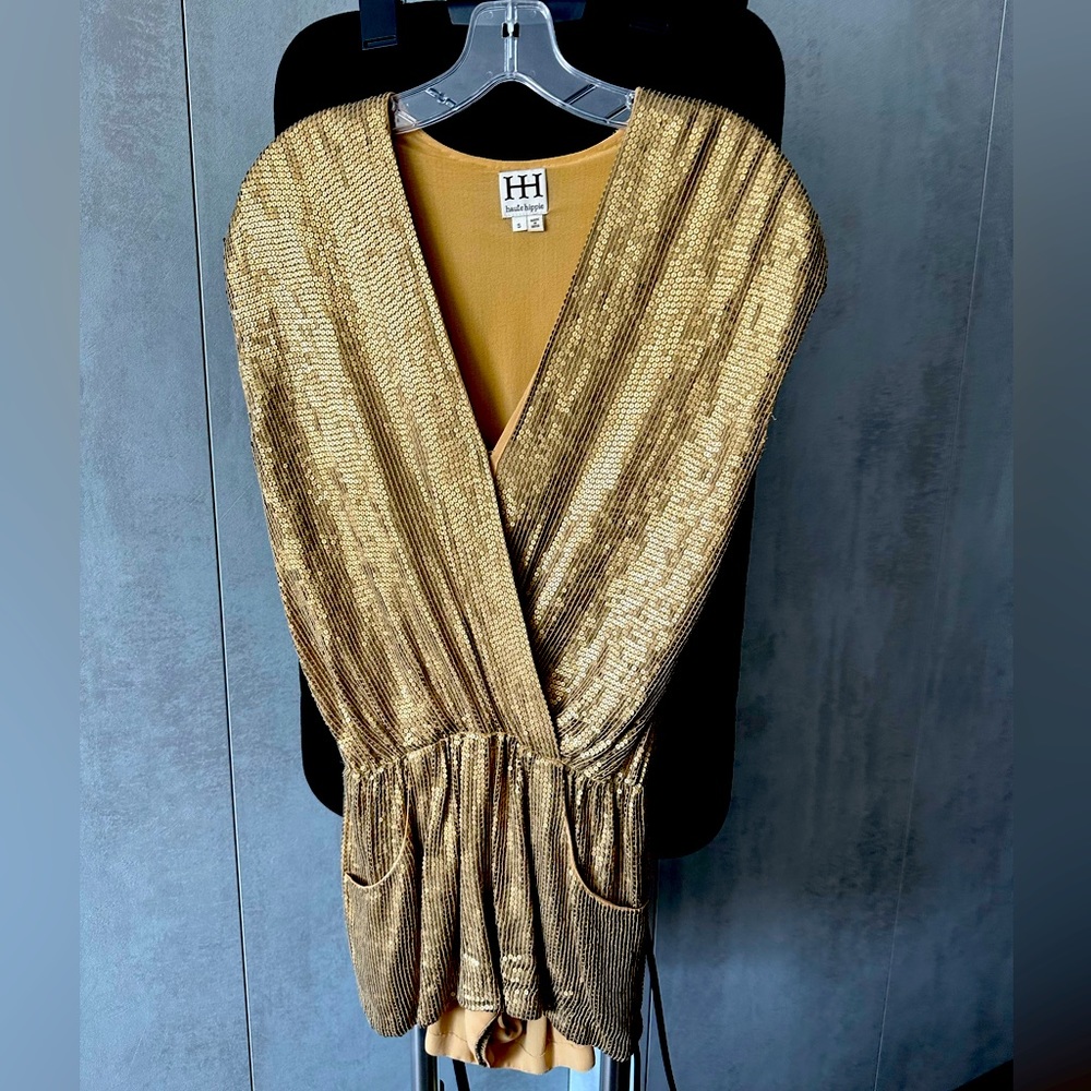 Haute Hippie Sequence Silk Jumper Size Small